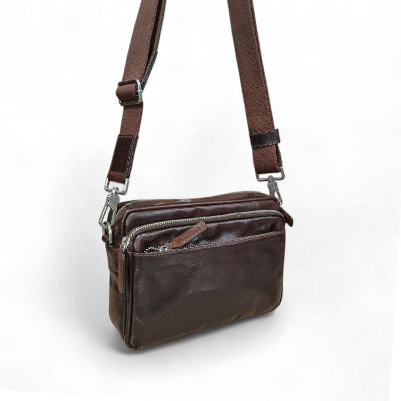 Sac homme Picard buddy 5028 marron chocolat face