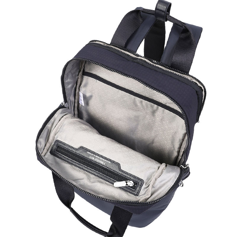 hedgren sac a dos rappu face marine ouvert