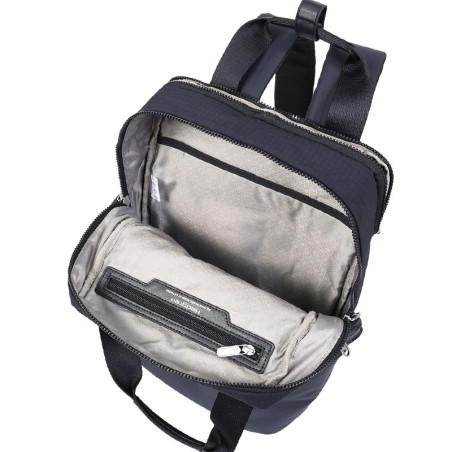 hedgren sac a dos rappu face marine ouvert