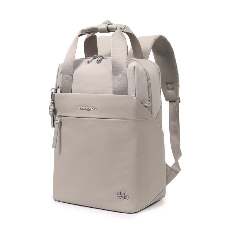 hedgren sac a dos rappu face gris clair