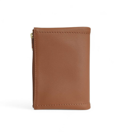 PH26005 Pourchet portefeuille dame en cuir marron gold photo de dos