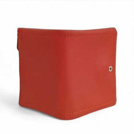 PH26005 Pourchet portefeuille dame en cuir orange photo de dos