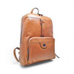 Sac a dos cuir The Bridge 063105 naturel face