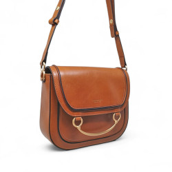 Sac dame en bandoulière The Bridge 042306 marron naturel photo face