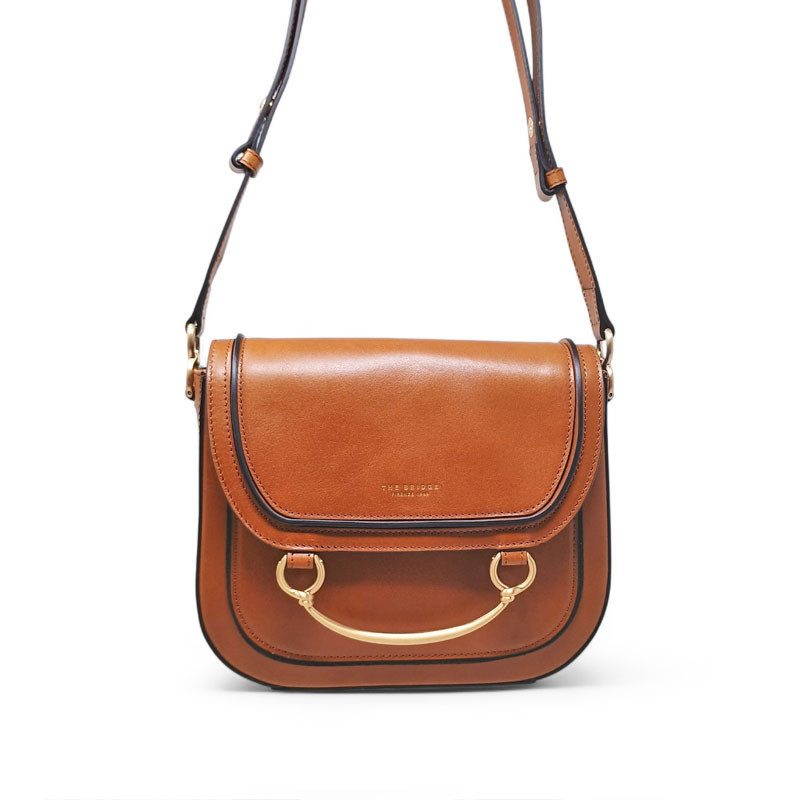 Sac dame en bandoulière The Bridge 042306 marron naturel photo face 2