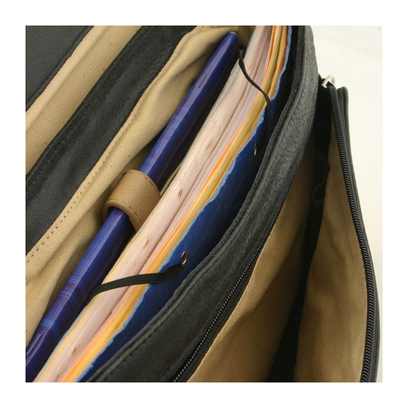 Cartable PC 13" en cuir 