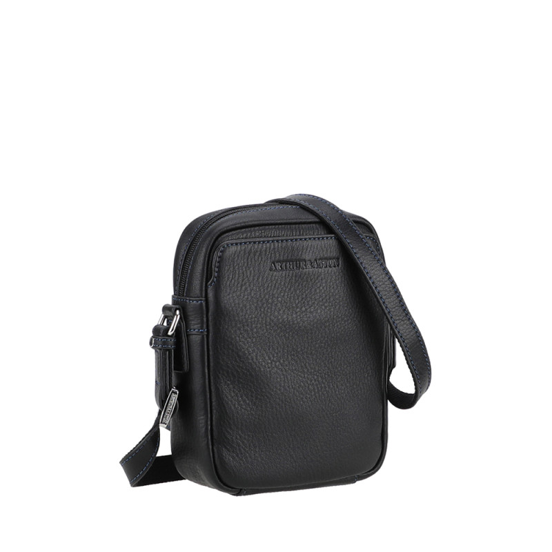 Arthur aston sac homme 2528-05 noir coté