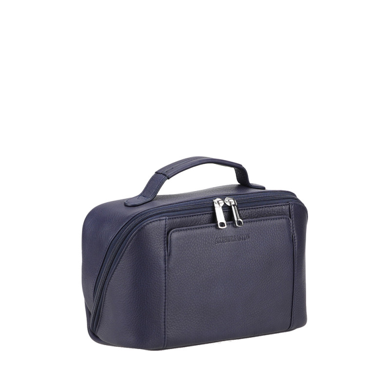 Petit vanity de voyage Arthur et Aston ligne ANGE 2528-17 bleu photo de profil