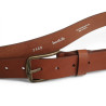 Ceinture mixte cuir brut Made in France marron 3
