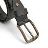 Ceinture mixte cuir brut Made in France marron 3
