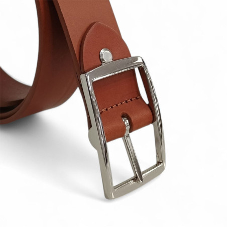 Ceinture homme 3.5 made in france marron clair 3