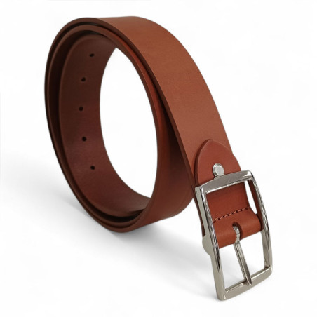Ceinture homme 3.5 made in france marron clair 2