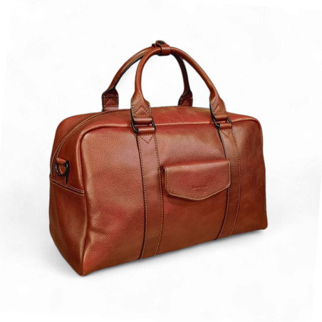 Gérard Henon Sac de voyage cabine marron face