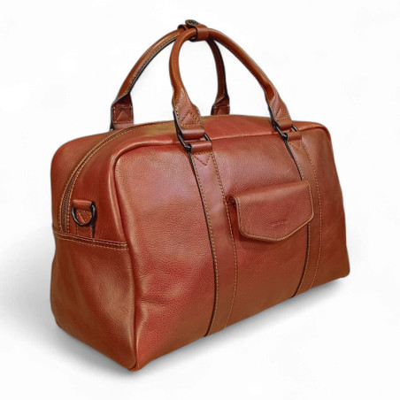 Gérard Henon Sac de voyage cabine marron profil