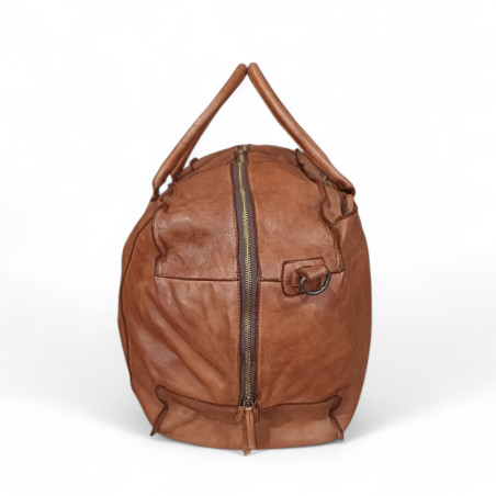 HAROLDS Sac de voyage cuir marron coté2