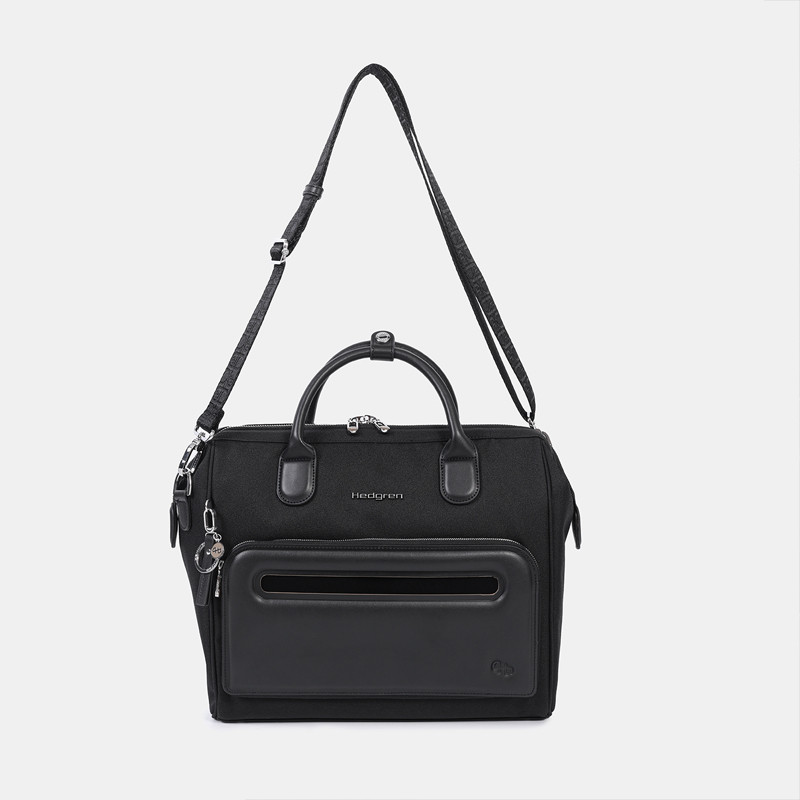 Hedgren Sac porte document FIKA11 noir bandouliere epaule
