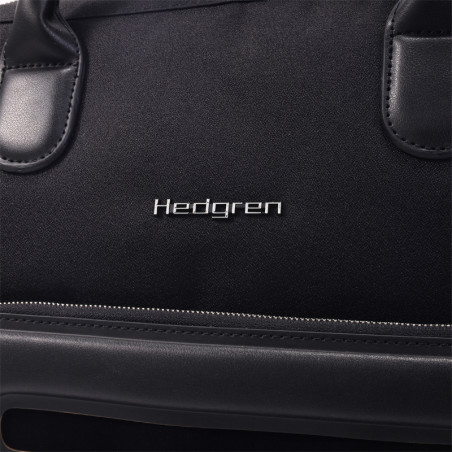 Hedgren sac a dos business femme FIKA noir detial marque