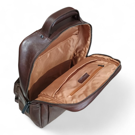 HENON sac a dos 5366 chocolat ouvert