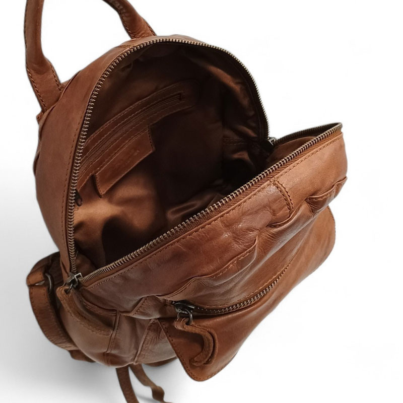Petit sac a dos CON4203689 cognac ouvert
