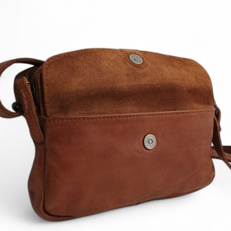 Petit sac dame cuir Gianni CONTI 4203687 marron poche avant