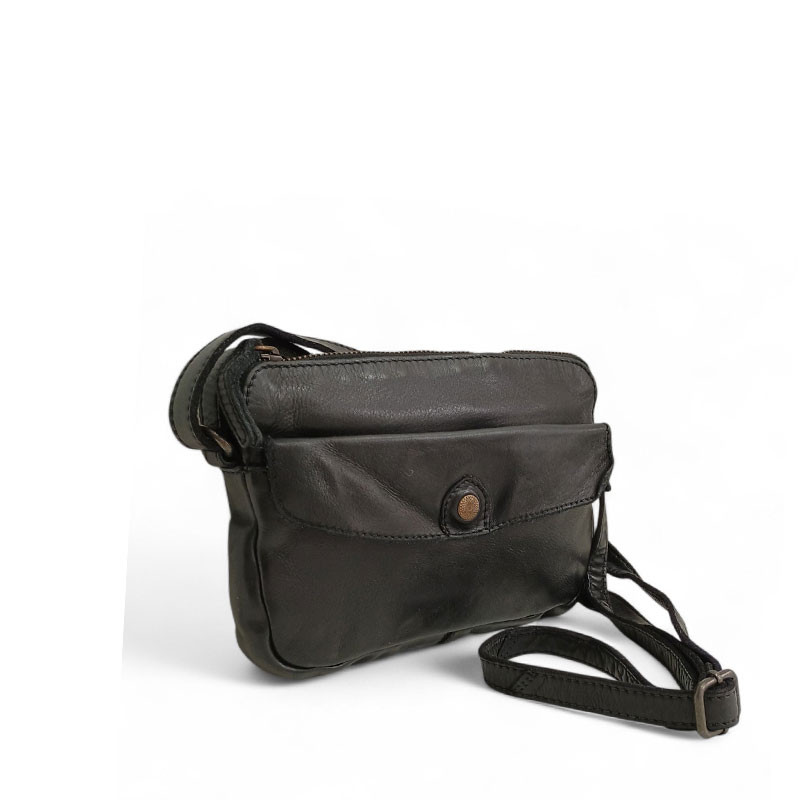 Petit sac dame cuir Gianni CONTI 4203687 noir face