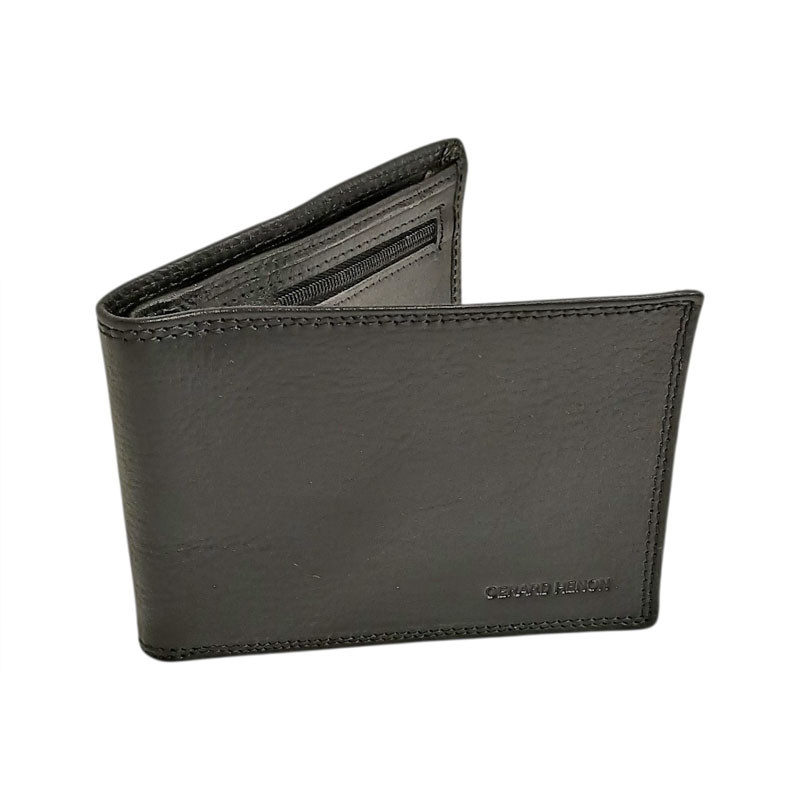 Portefeuille cartes HENON cuir 3141 noir face