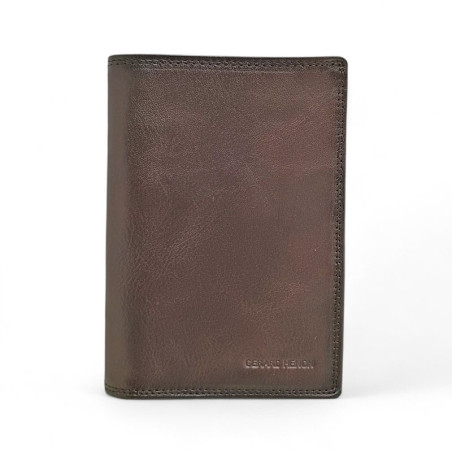 Portefeuille Gérard Henon 3117 Canyon marron chocolat face
