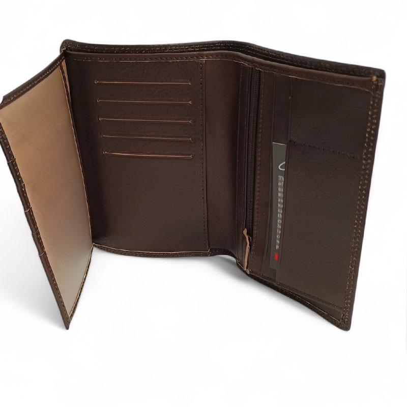 Portefeuille Gérard Henon 3117 Canyon marron chocolat ouvert 1