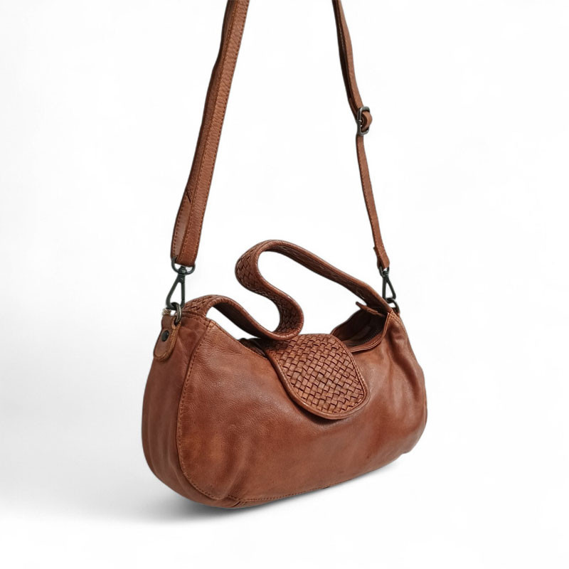 Sac besace baguette épaule CONTI 4203791 cognac face