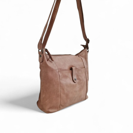 Bear design sac besace café clair coté