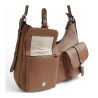 Sac épaule cuir KATANA marron poche avant