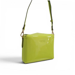 POURCHET Petit sac CASSETTA vernis fluo face