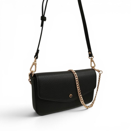 Pourchet pochette aménagée cuir grainé 78130 noir face
