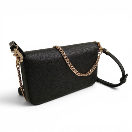 Pourchet pochette aménagée cuir grainé 78130 noir dos