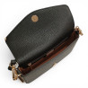Pourchet pochette aménagée cuir grainé 78130 noir ouverte
