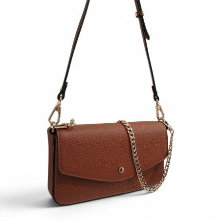 Pourchet pochette aménagée cuir grainé 78130 gold face
