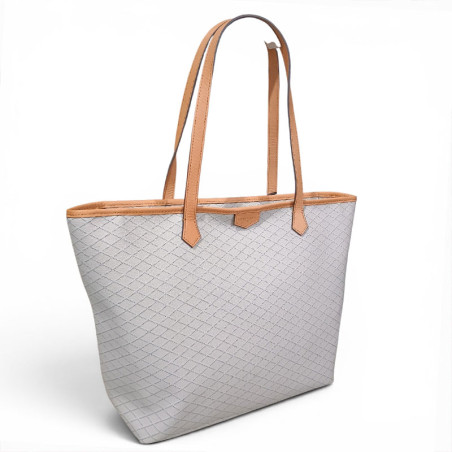 POURCHET Grand Sac épaule WAVES beige face