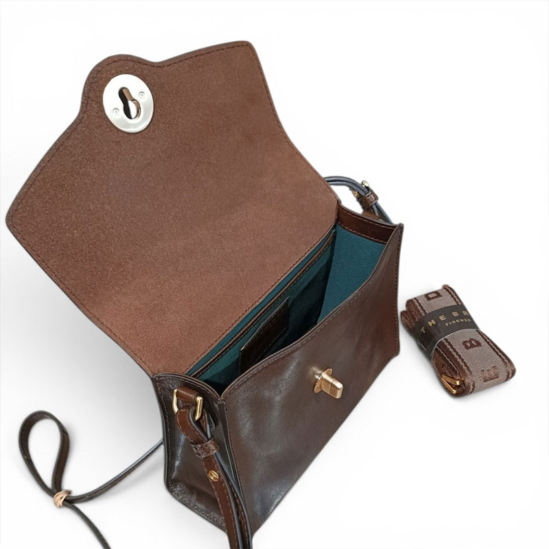 THE BRIDGE Sac rétro 045206 marron chocolat ouvert