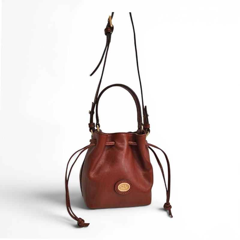 Sac seau cuir THE BRIDGE 043206 marron face