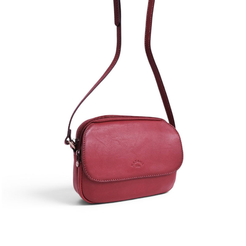 Sac dame KATANA cuir trotteur éclair 32561 rouge face