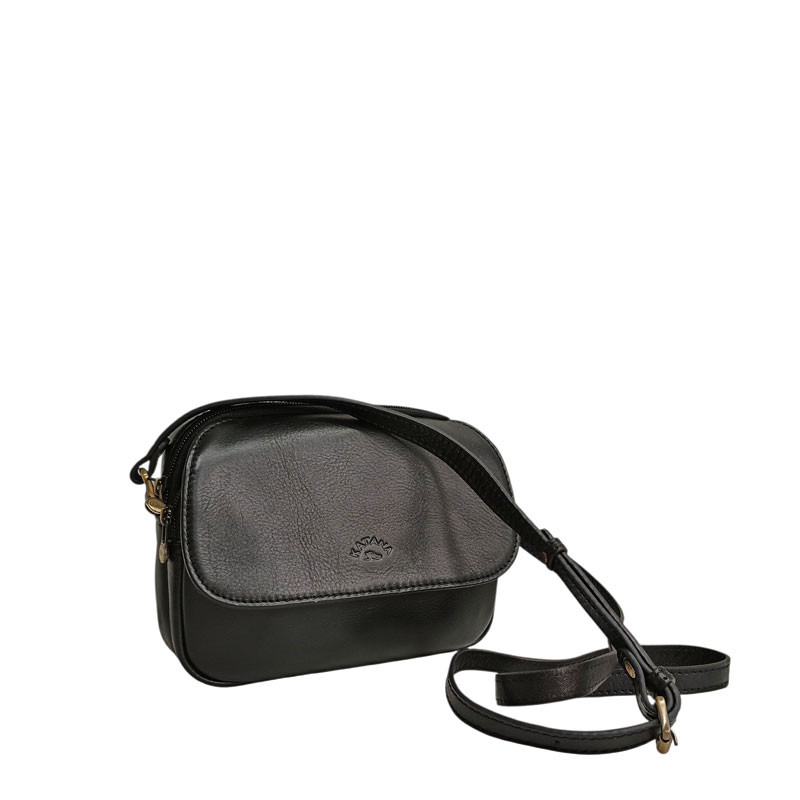Sac dame KATANA cuir trotteur éclair 32561 noir face