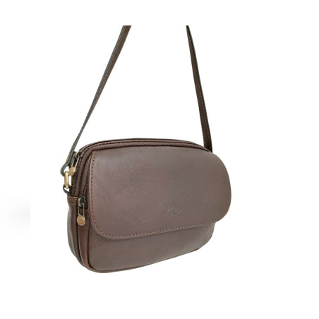 Sac dame KATANA cuir trotteur éclair 32561 choco face