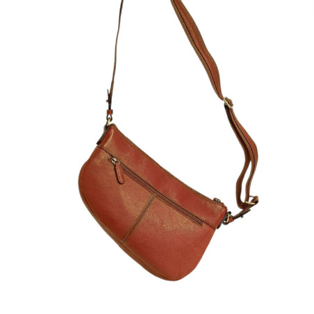 KAT52321 Sac porté en bandoulière cognac dos