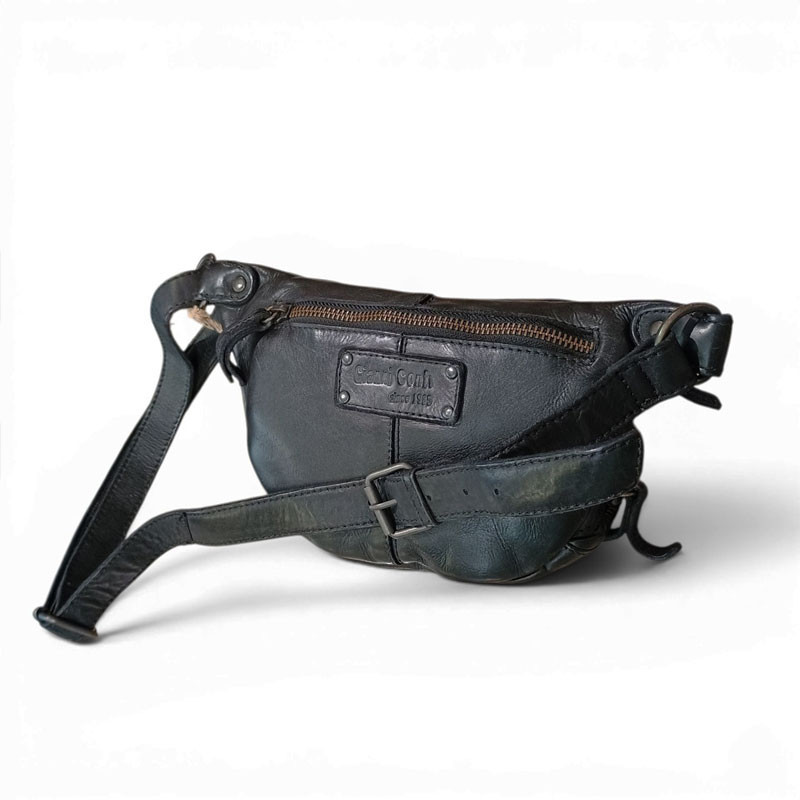 Sac banane cuir CONTI 4205159 noir dos