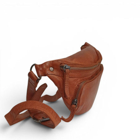 Sac banane cuir CONTI 4205159 cognac coté