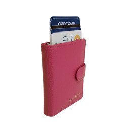 CON4317108 Etui cartes G.CONTI automatique fuchsia cartes extérieures