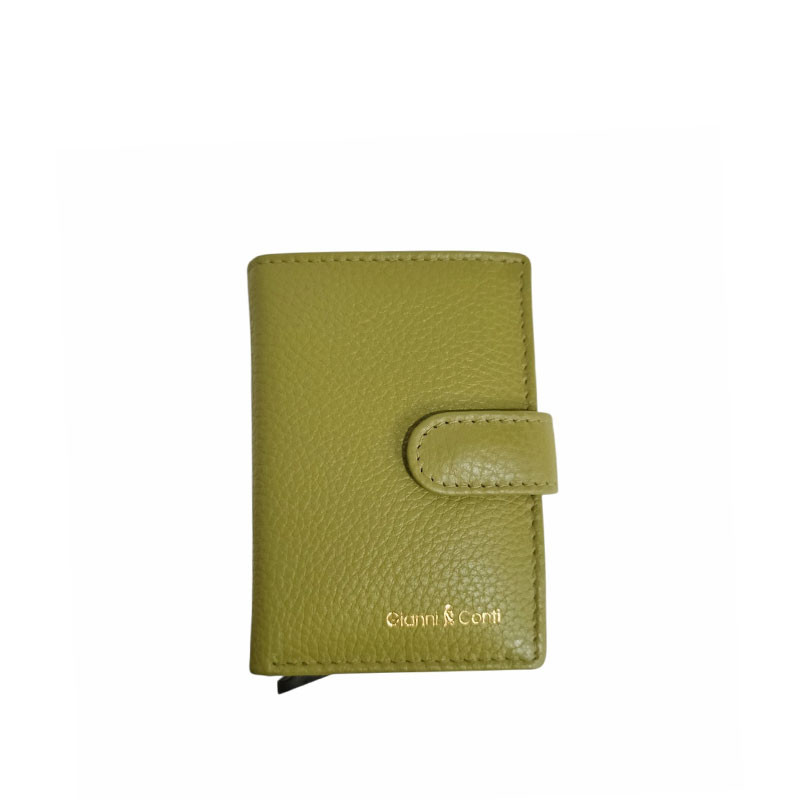 CON4317108 Etui cartes G.CONTI automatique vert herbe face
