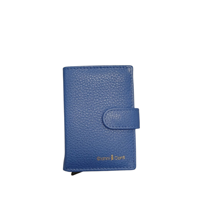 CON4317108 Etui cartes G.CONTI automatique bleu face