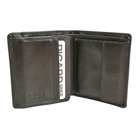 Portefeuille compact 5942 Picard Buddy noir ouvert