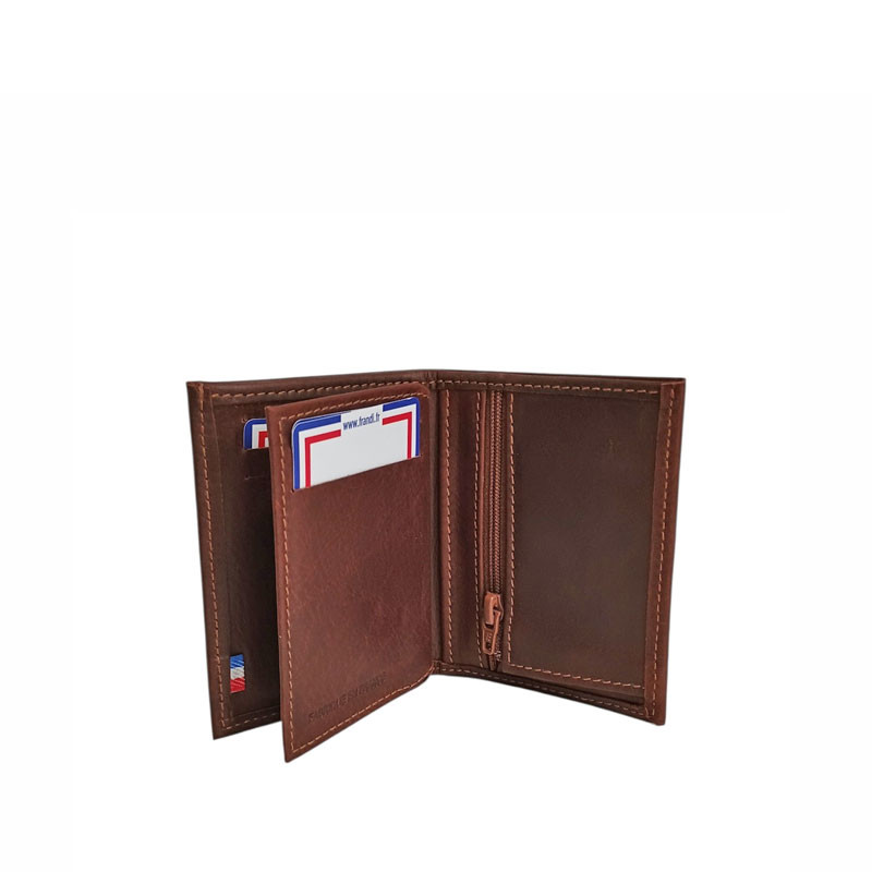 Frandi mini wallet 5937 marron ouvert
